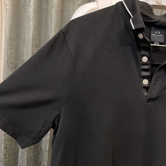 ARMANI EXCHANGE
Black Slim Fit Polo T-Shirt - Picture 8 of 11